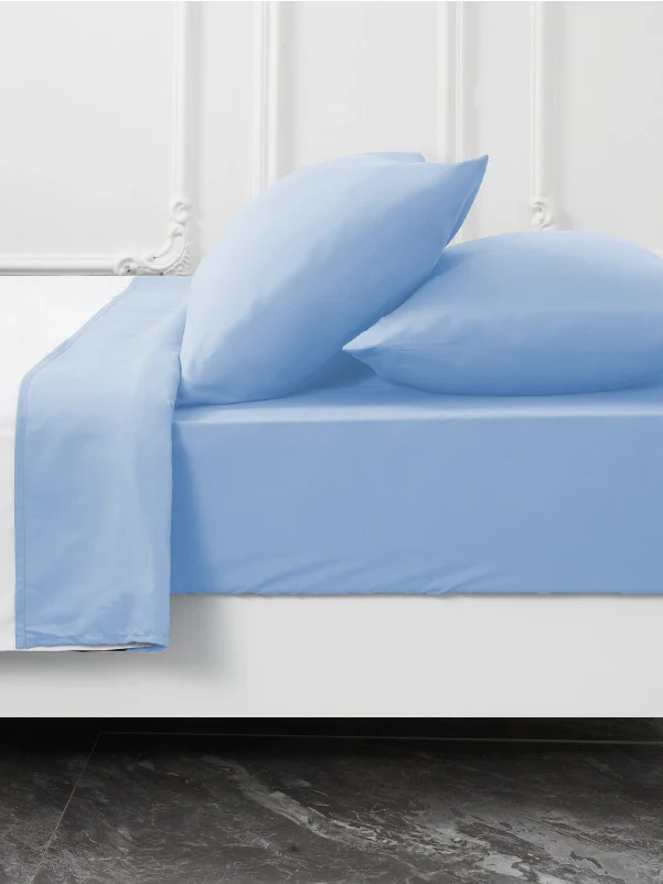 Light Blue Bamboo Pillow Cases Sets - Cozy & Cool Pillowcase for All Seasons