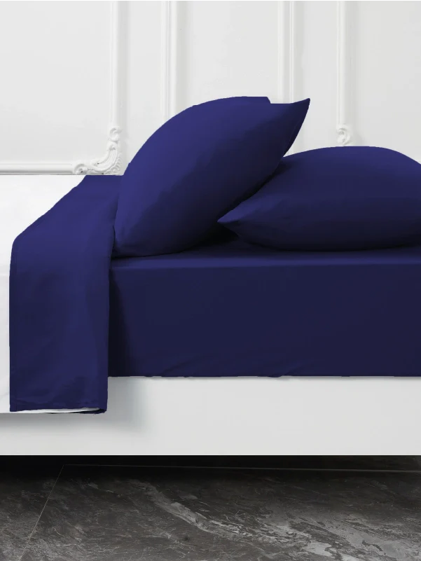 Navy Blue Bamboo Pillow Cases Sets - Wrinkle-Free & Soft Pillowcase Set