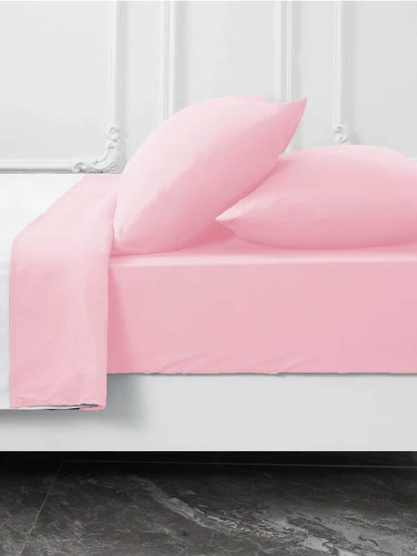 Pink Bamboo Pillow Cases Sets - Hypoallergenic & Smooth Pillowcase for All