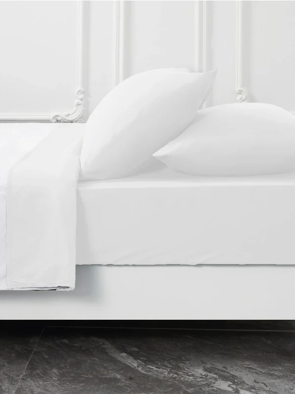 White Bamboo Pillow Cases Sets - Soft & Cool Best Bamboo Pillowcase Set